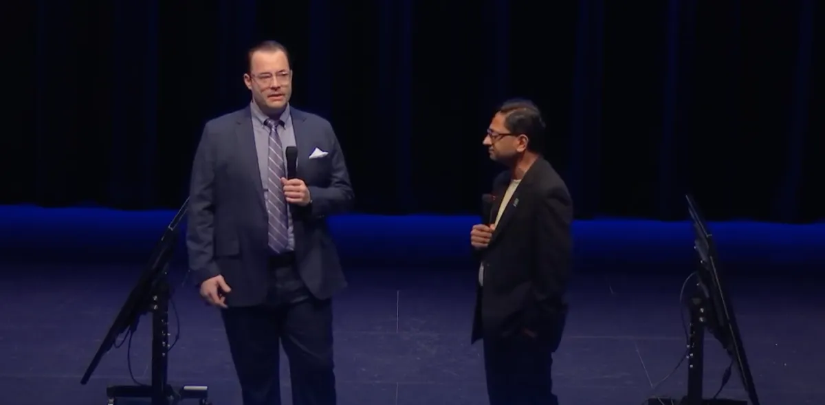 Mark Metivier and Dr. Bobby on stage