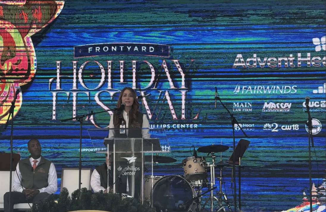 During her remarks, Sharon Line Clary of AdventHealth said the festival helps the community feel whole during a season of togetherness.