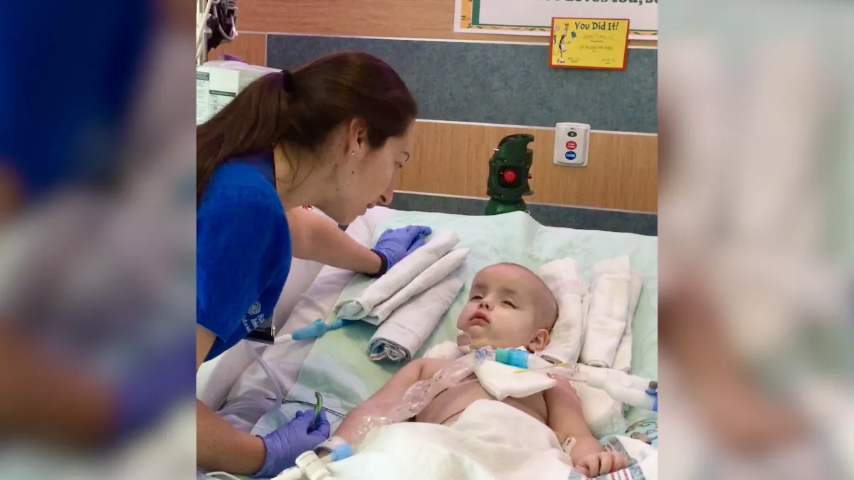 AdventHealth's Cari Charcas cares for Sophie Davis