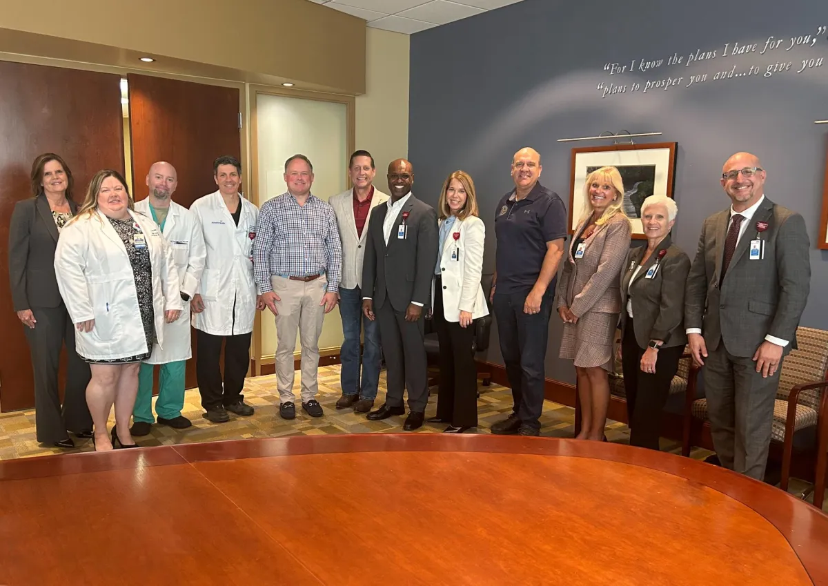 Team meeting with state officials