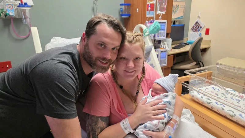 First baby of 2026 born at The Baby Place has perfect timing for family