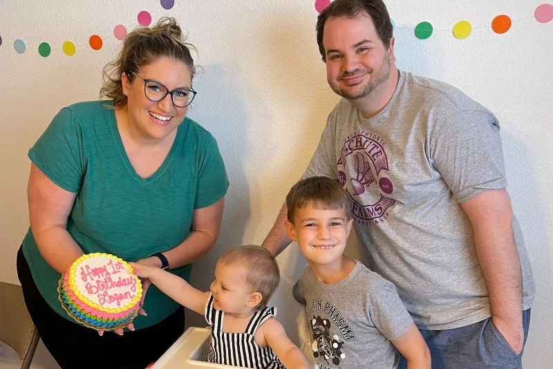 Stephanie Brown Before Treatment with Her Family