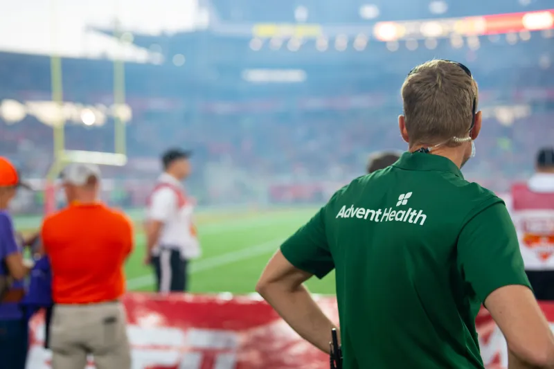 AdventHealth Team Member at a Citrus Bowl Game.