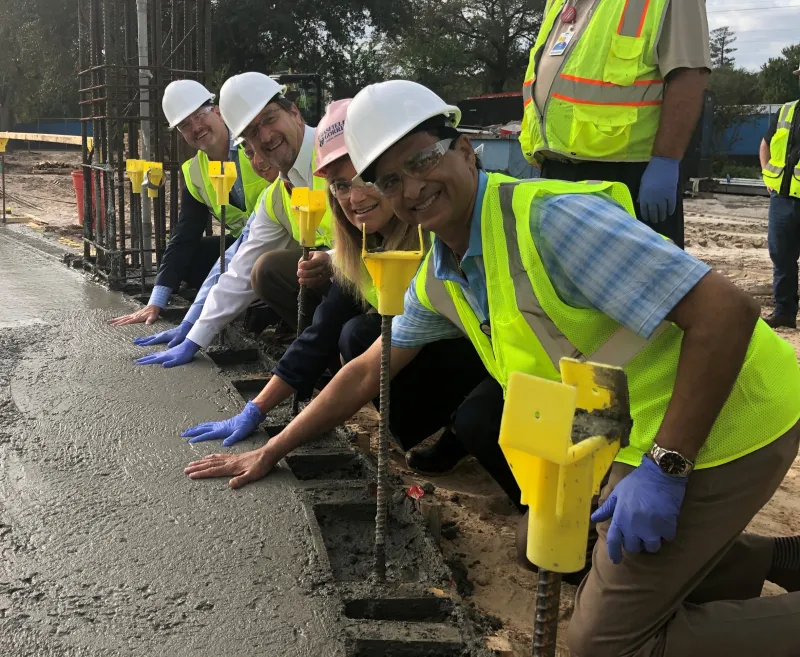 AdventHealth Fish Memorial Celebrates the Final Concrete Pour of the Foundation for the $100 Million Patient Tower Expansion