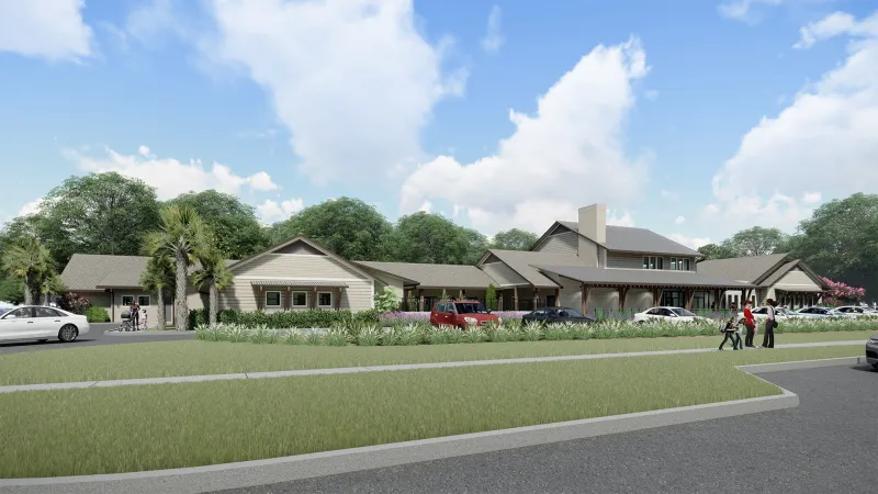 A panoramic picture of West Lake Learning Center