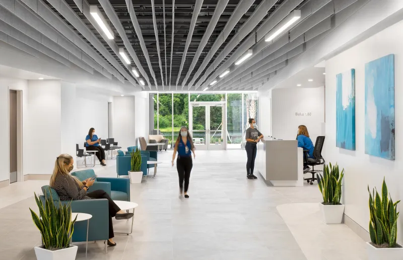 AdventHealth Care Pavilion New Tampa waiting room.