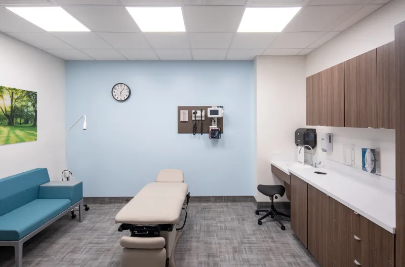 Examination Room at AdventHealth Care Pavilion New Tampa.