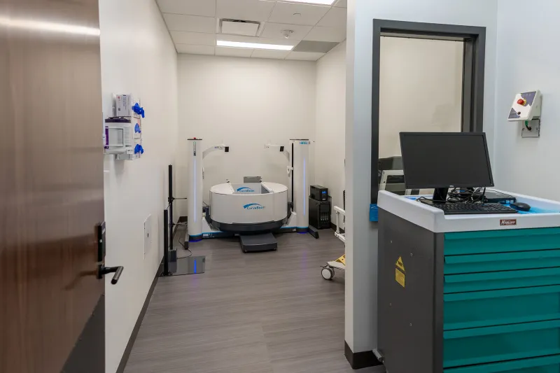 The Low-Dose Weight-Bearing CT Scanner inside the AdventHealth Training Center 