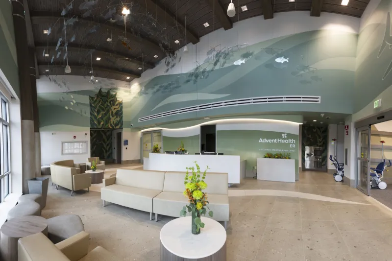 AdventHealth ER at FLAMINGO CROSSINGS Town Center waiting room