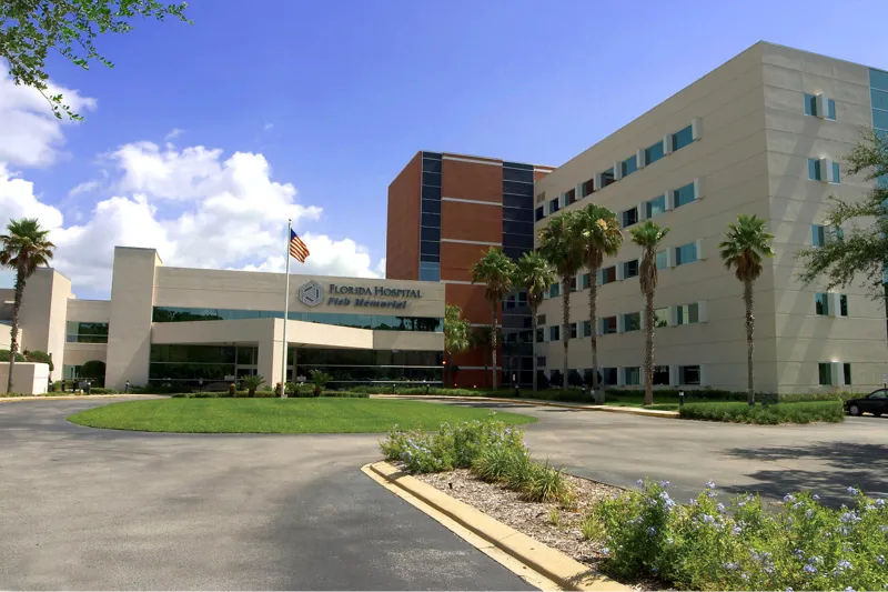 Exterior of Florida Hospital Fish Memorial Hospital.
