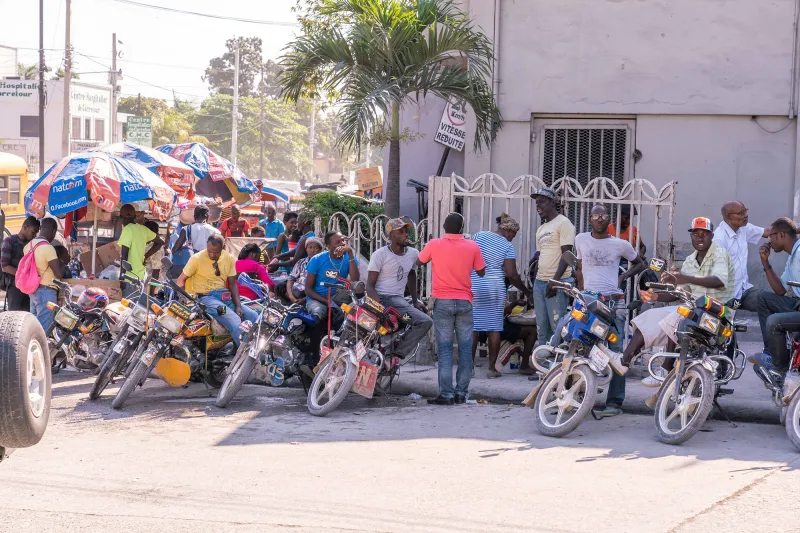 Men on Bikes in Haiti