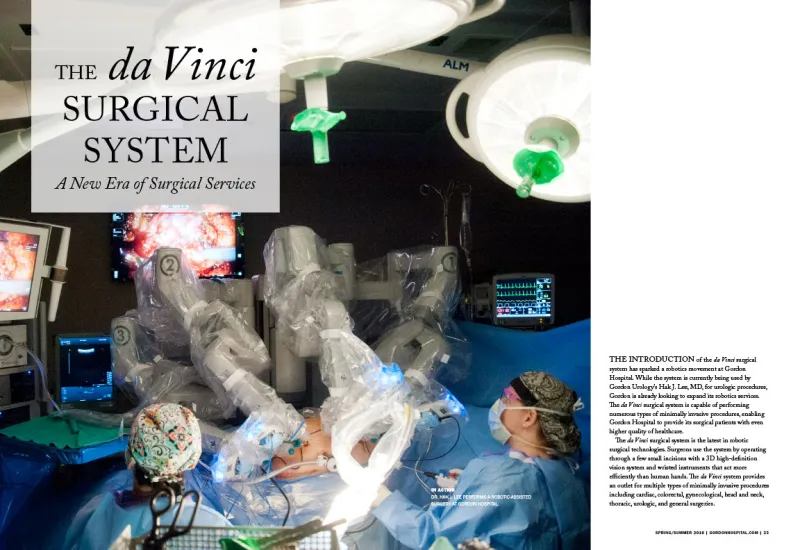 preview of robotic surgery article from spring 2016 northwest georgia health magazine