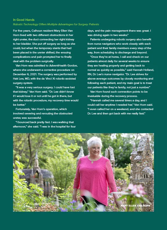 preview of patient testimonial from summer 2022 northwest georgia health magazine