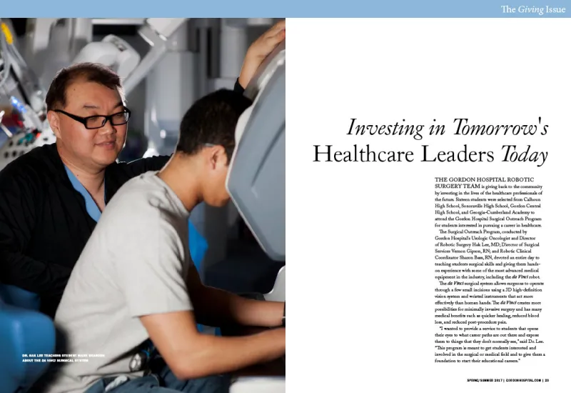 preview of robotic surgery from spring 2017 northwest georgia health magazine