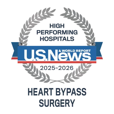 AdventHealth Orlando is recognized by U.S. News & World Report as a high performing hospital.