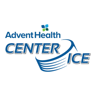 The logo of AdventHealth Center Ice