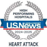AdventHealth Orlando is recognized by U.S. News & World Report as a nationally rated leader in heart attack care.