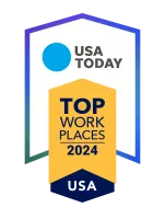 USA Today Top Workplaces for 2024 award logo.
